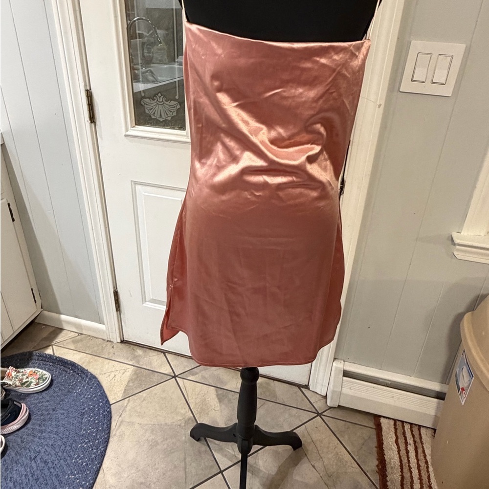 Zaful Pink Satin Dress